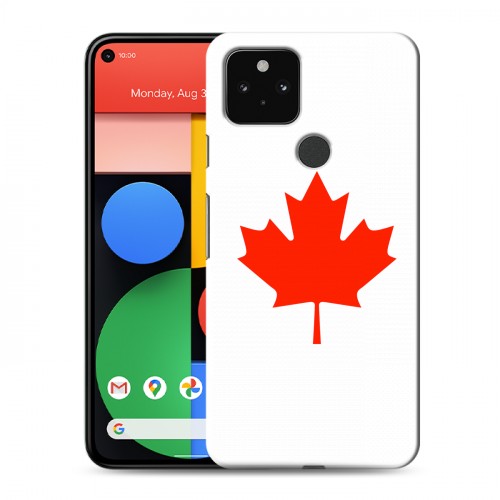 Дизайнерский пластиковый чехол для Google Pixel 5 Флаг Канады