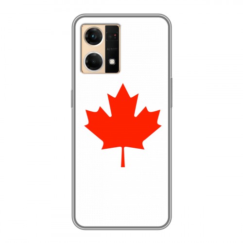 Дизайнерский пластиковый чехол для OPPO Reno7 Флаг Канады