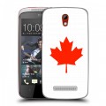 Дизайнерский пластиковый чехол для HTC Desire 500 Флаг Канады