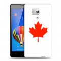 Дизайнерский пластиковый чехол для Huawei Honor 3 Флаг Канады