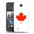 Дизайнерский пластиковый чехол для HTC Desire 300 Флаг Канады