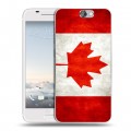 Дизайнерский пластиковый чехол для HTC One A9 Флаг Канады