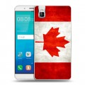 Дизайнерский пластиковый чехол для Huawei ShotX Флаг Канады