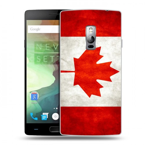 Дизайнерский пластиковый чехол для OnePlus 2 Флаг Канады
