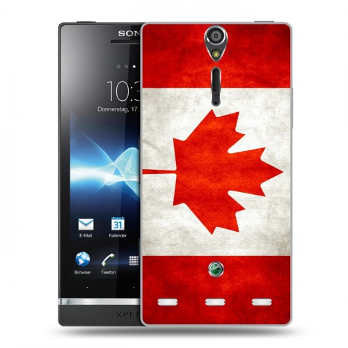 Дизайнерский пластиковый чехол для Sony Xperia S Флаг Канады