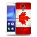 Дизайнерский пластиковый чехол для Huawei Honor 6C Флаг Канады