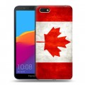 Дизайнерский пластиковый чехол для Huawei Honor 7A Флаг Канады