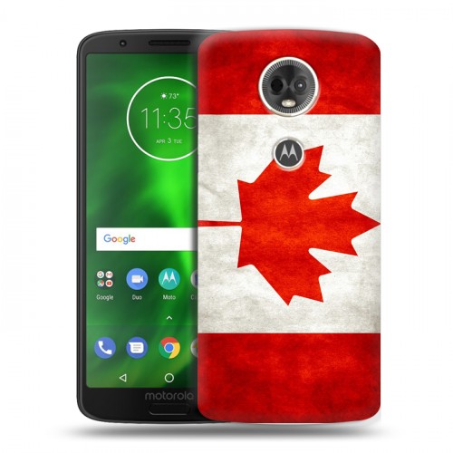 Дизайнерский пластиковый чехол для Motorola Moto E5 Plus Флаг Канады