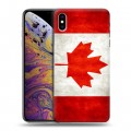Дизайнерский силиконовый чехол для Iphone Xs Max Флаг Канады