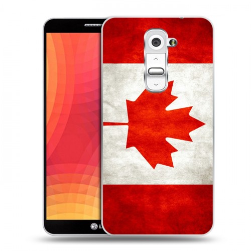 Дизайнерский силиконовый чехол для LG Optimus G2 Флаг Канады