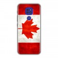 Дизайнерский силиконовый чехол для Motorola Moto G9 Play Флаг Канады