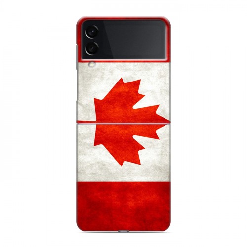 Дизайнерский пластиковый чехол для Samsung Galaxy Z Flip 3 Флаг Канады