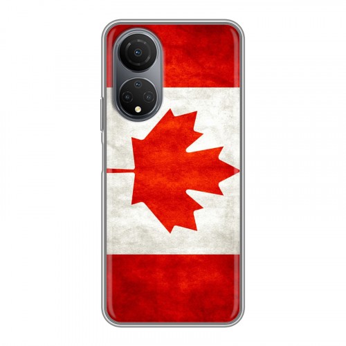 Дизайнерский силиконовый с усиленными углами чехол для Huawei Honor X7 Флаг Канады