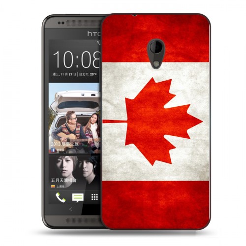 Дизайнерский пластиковый чехол для HTC Desire 700 Флаг Канады