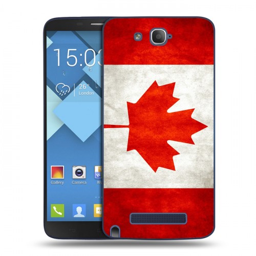 Дизайнерский пластиковый чехол для Alcatel One Touch Hero Флаг Канады
