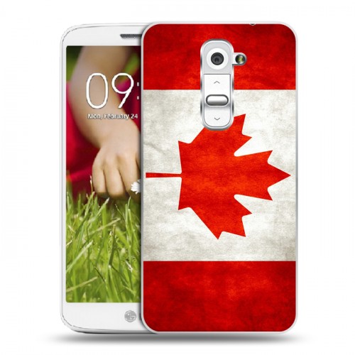 Дизайнерский пластиковый чехол для LG Optimus G2 mini Флаг Канады
