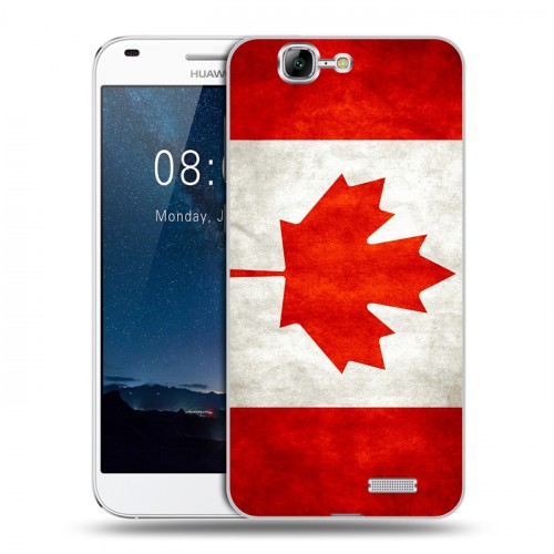Дизайнерский пластиковый чехол для Huawei Ascend G7 Флаг Канады