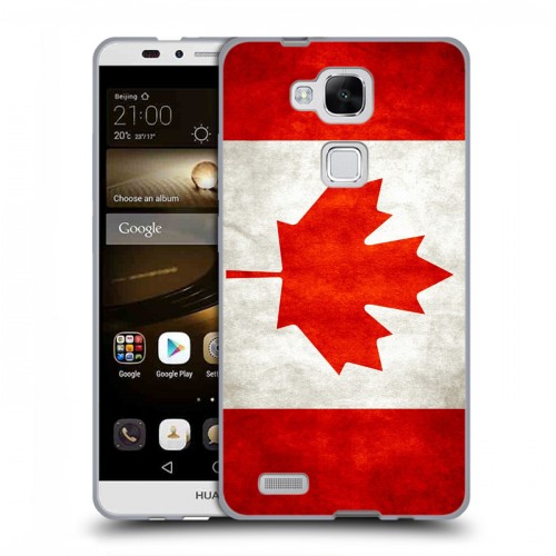 Дизайнерский силиконовый чехол для Huawei Ascend Mate 7 Флаг Канады