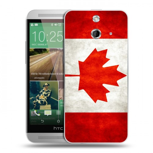 Дизайнерский пластиковый чехол для HTC One E8 Флаг Канады