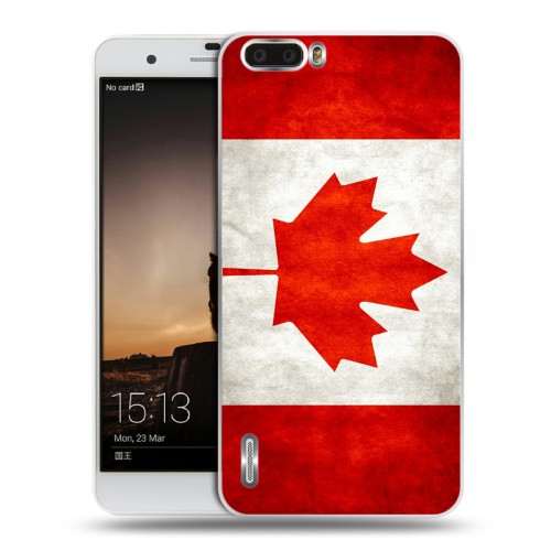 Дизайнерский пластиковый чехол для Huawei Honor 6 Plus Флаг Канады