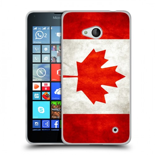 Дизайнерский пластиковый чехол для Microsoft Lumia 640 Флаг Канады