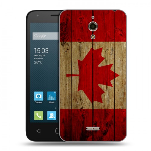 Дизайнерский силиконовый чехол для Alcatel One Touch Pixi 4 (6) Флаг Канады