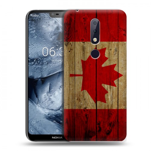 Дизайнерский пластиковый чехол для Nokia 6.1 Plus Флаг Канады