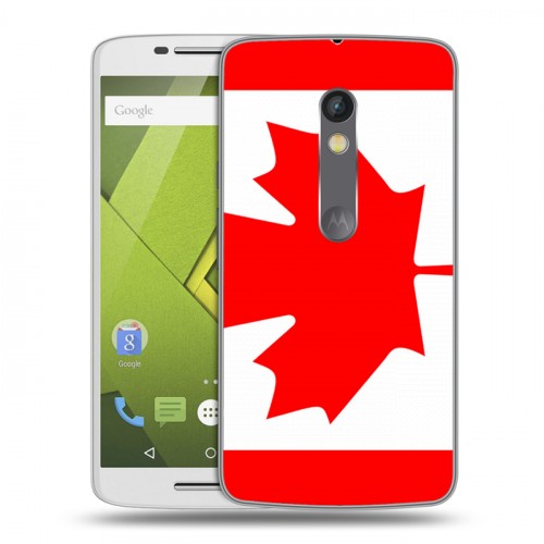 Дизайнерский пластиковый чехол для Lenovo Moto X Play Флаг Канады