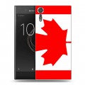 Дизайнерский пластиковый чехол для Sony Xperia XZs Флаг Канады