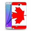 Дизайнерский пластиковый чехол для Samsung Galaxy Note 2 Флаг Канады