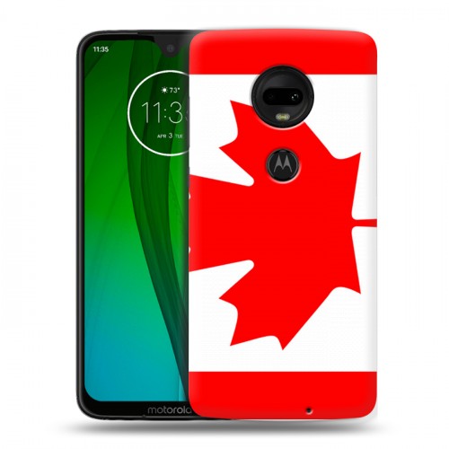 Дизайнерский пластиковый чехол для Motorola Moto G7 Флаг Канады