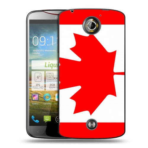 Дизайнерский пластиковый чехол для Acer Liquid S2 Флаг Канады