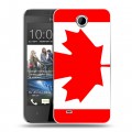 Дизайнерский пластиковый чехол для HTC Desire 300 Флаг Канады