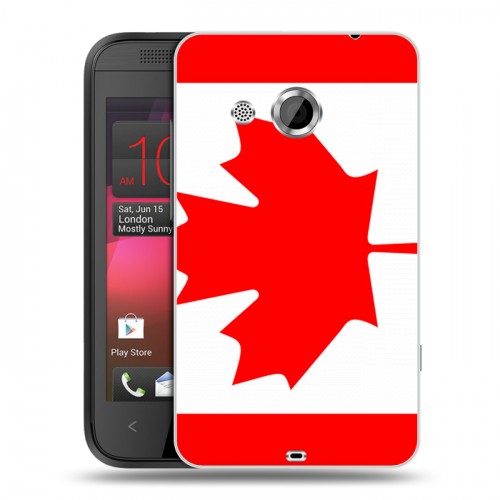Дизайнерский пластиковый чехол для HTC Desire 200 Флаг Канады