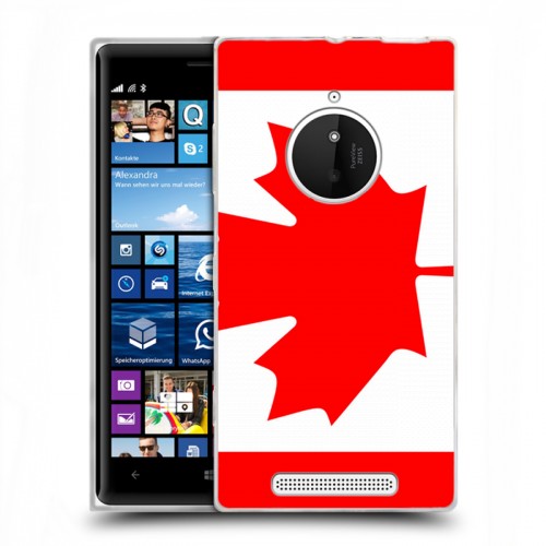 Дизайнерский пластиковый чехол для Nokia Lumia 830 Флаг Канады