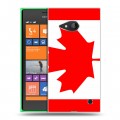 Дизайнерский пластиковый чехол для Nokia Lumia 730/735 Флаг Канады