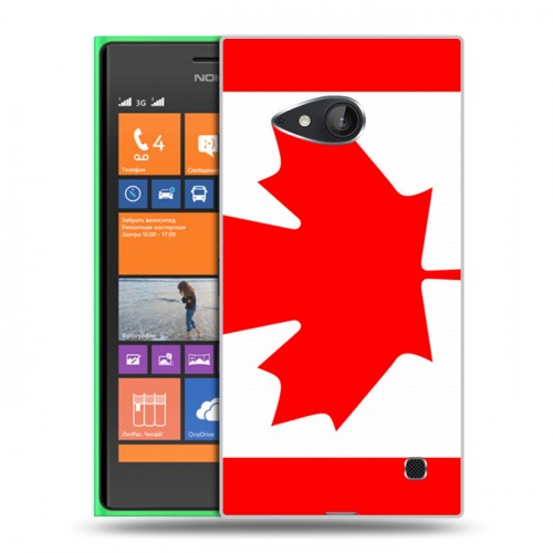 Дизайнерский пластиковый чехол для Nokia Lumia 730/735 Флаг Канады