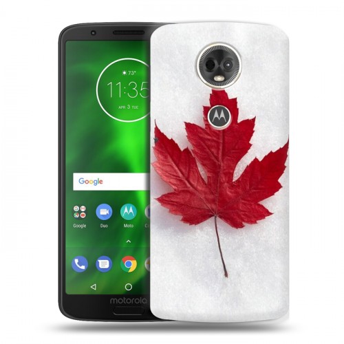 Дизайнерский пластиковый чехол для Motorola Moto E5 Plus Флаг Канады