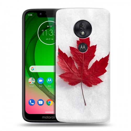 Дизайнерский пластиковый чехол для Motorola Moto G7 Play Флаг Канады