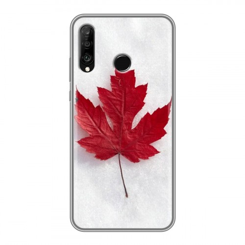 Дизайнерский силиконовый чехол для Huawei P30 Lite Флаг Канады