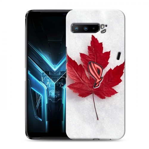 Дизайнерский силиконовый с усиленными углами чехол для ASUS ROG Phone 3 Флаг Канады