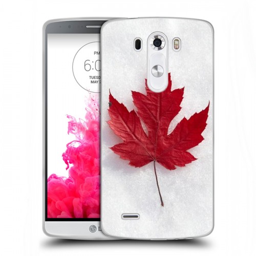 Дизайнерский пластиковый чехол для LG G3 (Dual-LTE) Флаг Канады