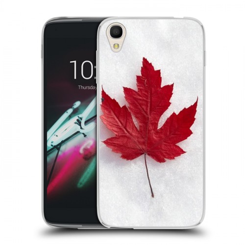 Дизайнерский пластиковый чехол для Alcatel One Touch Idol 3 (4.7) Флаг Канады