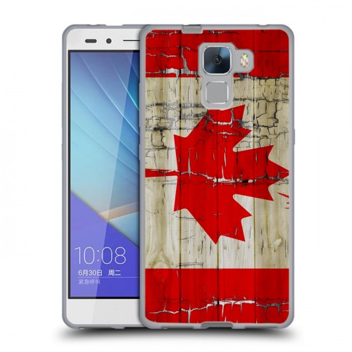 Дизайнерский пластиковый чехол для Huawei Honor 7 Флаг Канады
