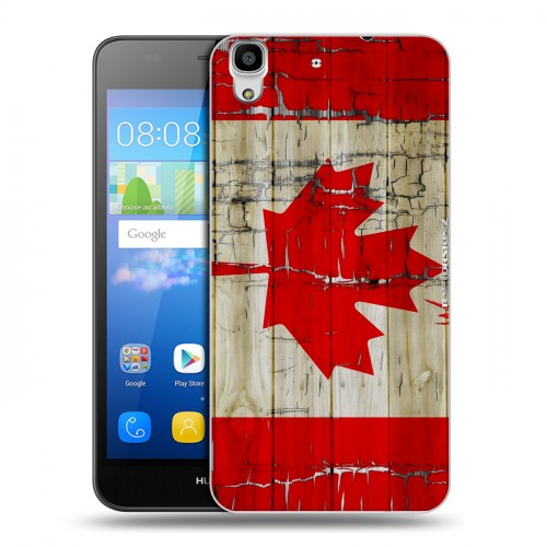 Дизайнерский пластиковый чехол для Huawei Y6 Флаг Канады