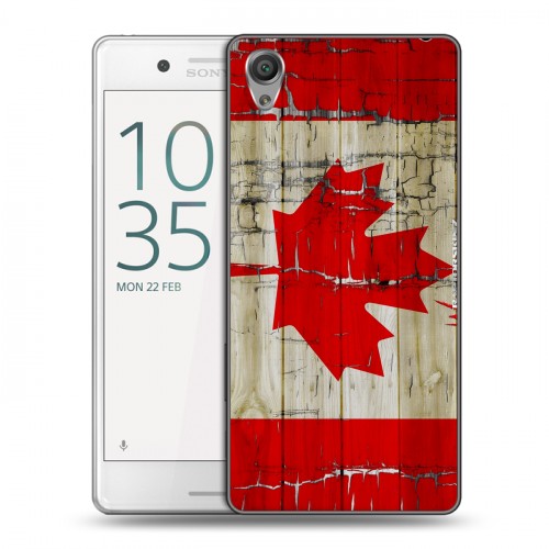 Дизайнерский пластиковый чехол для Sony Xperia X Performance Флаг Канады