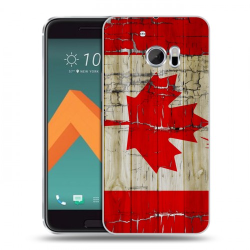 Дизайнерский пластиковый чехол для HTC 10 Флаг Канады