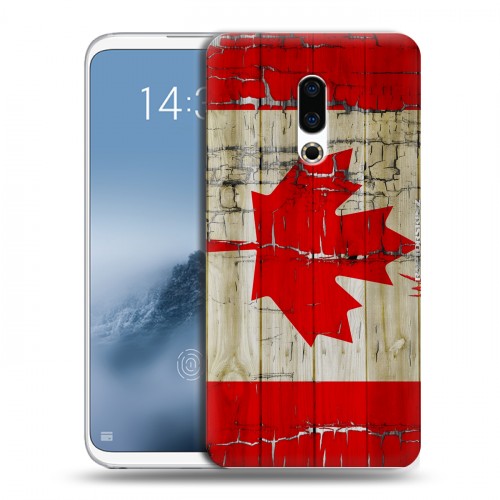 Дизайнерский силиконовый чехол для Meizu 16th Plus Флаг Канады
