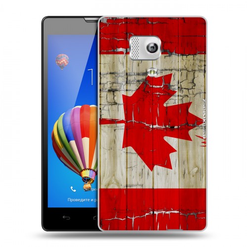 Дизайнерский пластиковый чехол для Huawei Honor 3 Флаг Канады