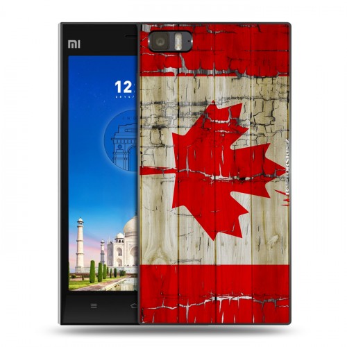 Дизайнерский пластиковый чехол для Xiaomi MI3 Флаг Канады